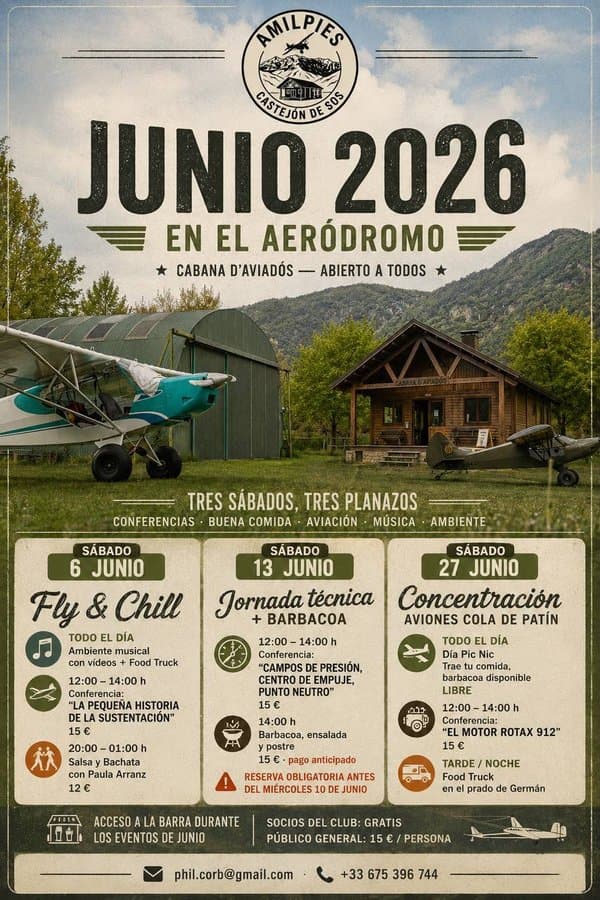 Castejón de Sos — Concentración de aviones de cola de patín